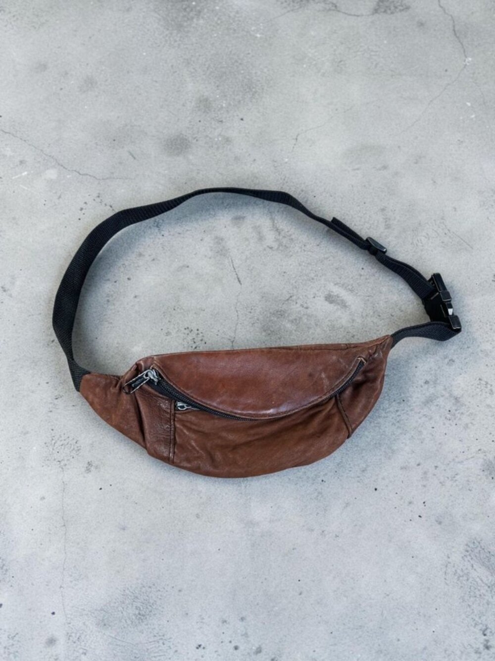 Vintage Soft Leather Fanny Pack 2 Compartments